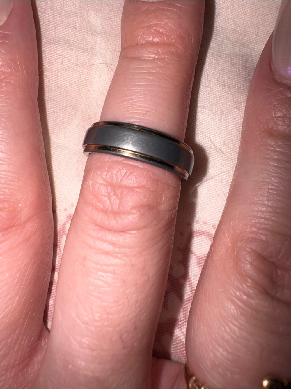Tungsten Grey & Gold Ring